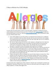 5 Ways to Alleviate Your Child’s Allergies