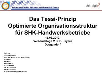 Das Tessi-Prinzip Optimierte Organisationsstruktur für SHK ...