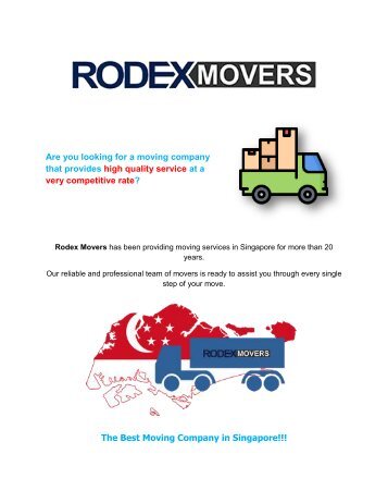 Affordable Movers in Singapore | Rodex Movers & Storage Pte Ltd