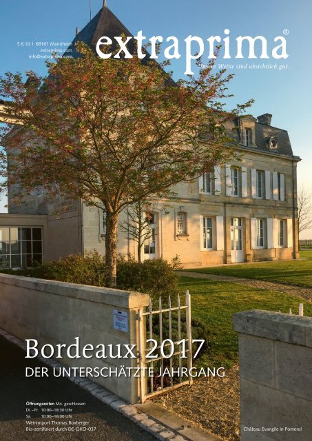 Extraprima Magazin 2019/01 Bordeaux 2017 in Subskription
