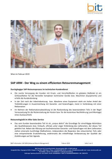 SAP Advanced Returns Management - Der Weg zu einem effizienten Retourenmanagement