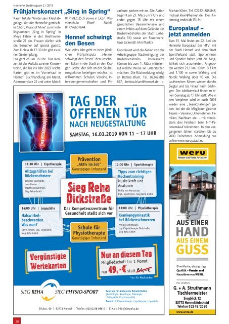 Hennefer Stadt-Magazin - März 2019