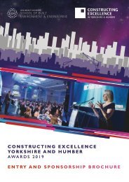 Constructing Excellence Yorkshire and Humber Awards 2019 - Entry Brochure