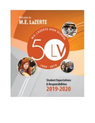 Student Expectations and Responsibilities 2019-2020 Handbook