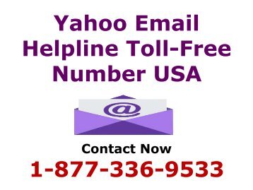 Yahoo Email Helpline Toll-Free Number 1877-503-0107