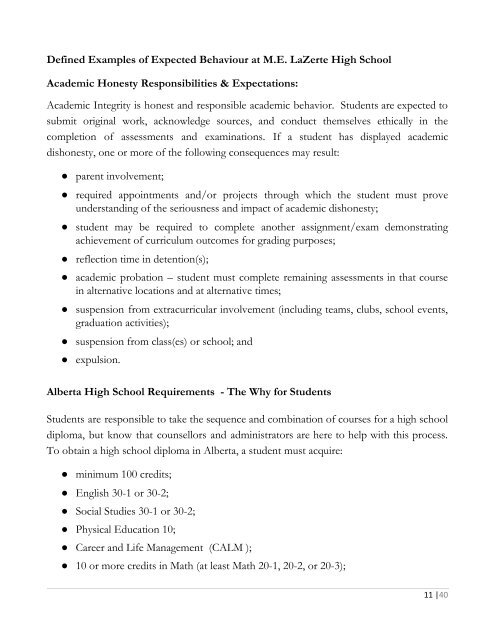 Student Expectations and Responsibilities 2019-2020 Handbook