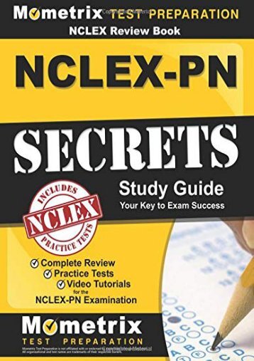 [+]The best book of the month NCLEX Review Book: NCLEX-PN Secrets Study Guide: Complete Review, Practice Tests, Video Tutorials for the NCLEX-PN Examination  [FREE] 