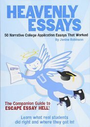 [+][PDF] TOP TREND Heavenly Essays: 50 Narrative College Application Essays That Worked  [READ] 