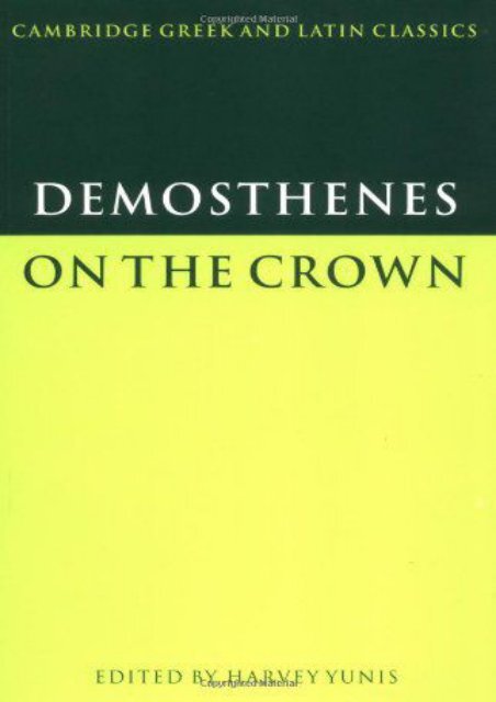 [+]The best book of the month Demosthenes: On the Crown (Cambridge Greek and Latin Classics)  [FULL] 