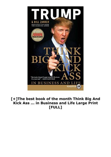 [+]The best book of the month Think Big And Kick Ass ... in Business and Life Large Print  [FULL] 