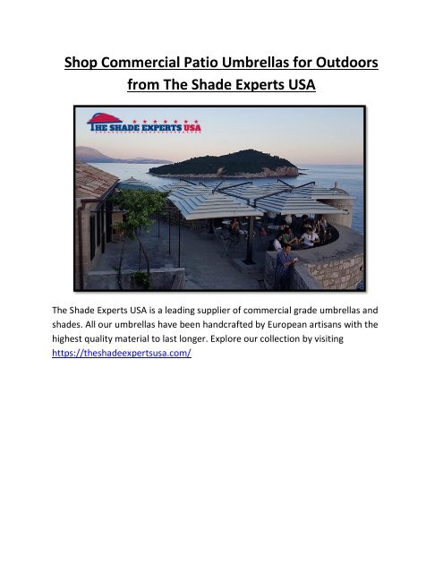 Shop Commercial Patio Umbrellas For Outdoors From The Shade