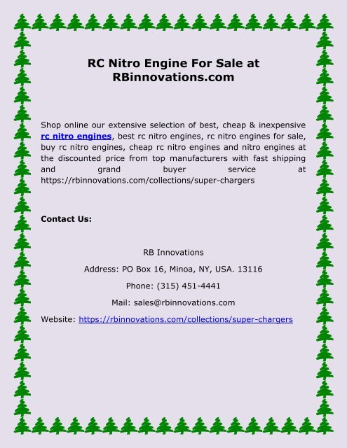 nitro engine for sale