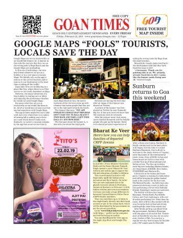 GoanTimes February 22, 2019 Issue