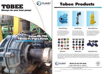 Tobee® Warman AH/AHR/HH/L/M Centrifugal Slurry Pump