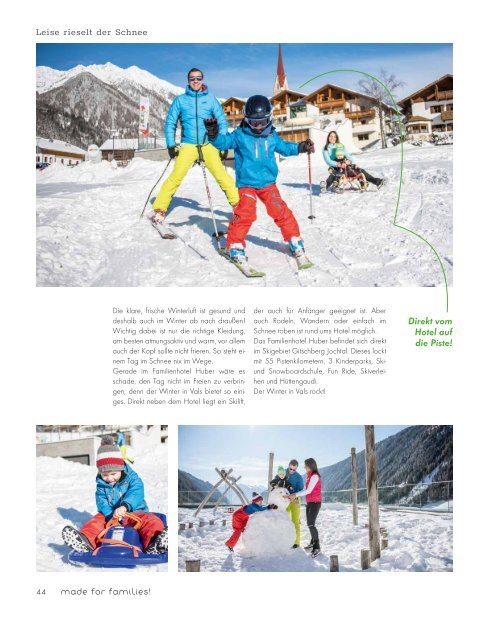 Jahresjournal 01|2019 Familienhotel Huber in Vals|Südtirol - MADE FOR FAMILIES