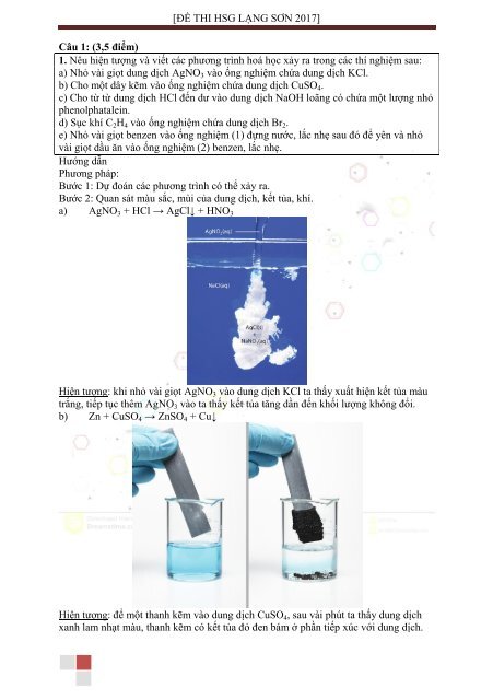 GIẢI CHI TIẾT ĐỀ THI HSG HÓA 9 CÁC TỈNH NĂM 2017 (SỬ DỤNG TỐI ĐA CÁC PHƯƠNG PHÁP GIẢI HÓA HIỆN ĐẠI)