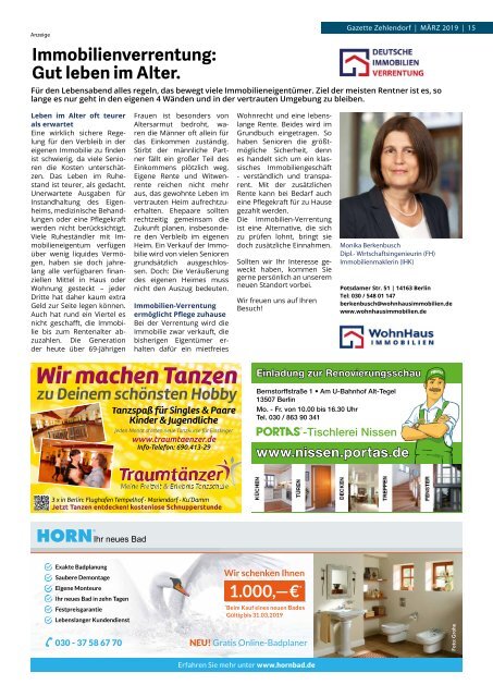 Gazette Zehlendorf März 2019