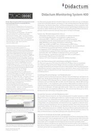 Datenblatt IP-basiertes Monitoring System 400 des Herstellers Didactum