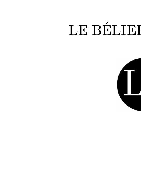 LE BÉLIER MAGAZINE  X  SHIN