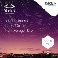 TalkTalk York’s Ultra Fibre Optic Sales Brochure
