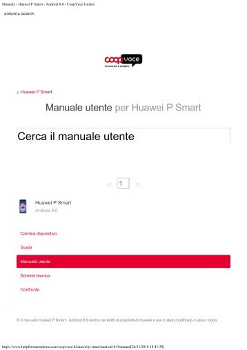 Manuale - Huawei P Smart - Android 80 - CoopVoce Guides