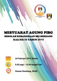 BUKU MESYUARAT AGUNG PIBG SKSS 2019