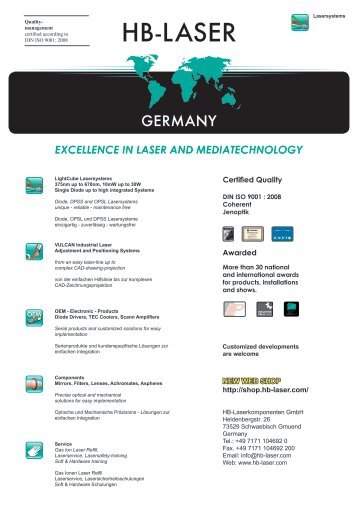 LightCube Revolution OPSL modules - HB-Laser