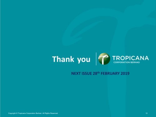 Tropicana Bulletin Issue 08, 2019