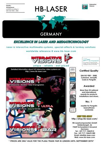 EXCELLENCE IN LASER AND MEDIATECHNOLOGY - HB-Laser