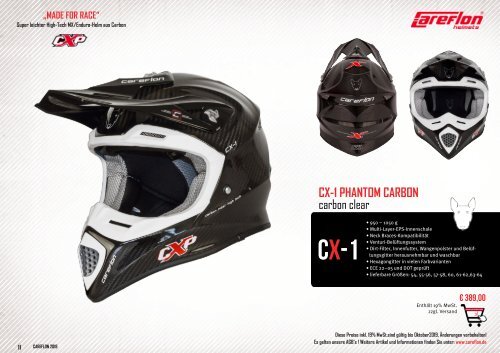 Careflon Offroad-Helm-Katalog 2019