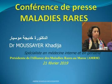 Conférence de presse maladies rares 21 février 2019