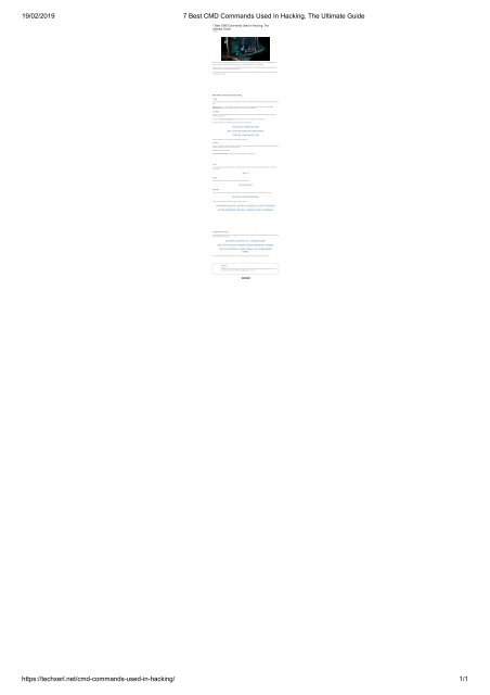 best cmd hacking commands best cmd hacking commands