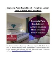 Euphoria Palm Beach Resort – Antalya's Luxury Hotel to Spend Your Vacations