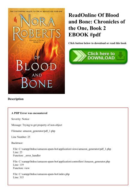 Readonline Of Blood And Bone Chronicles Of The One Book 2 Ebook Pdf