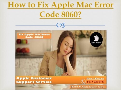 How to Fix Apple Mac Error Code 8060