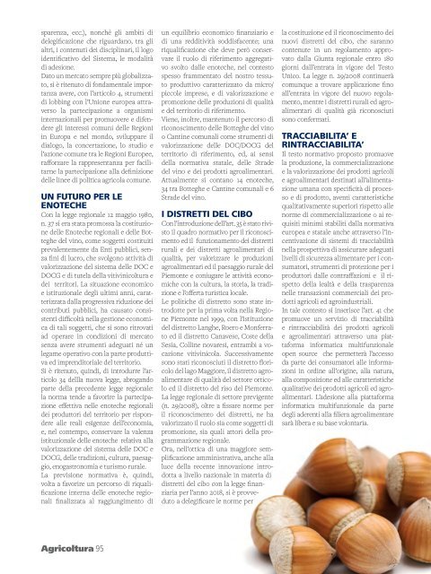 Rivista "Agricoltura" Regione Piemonte - n.95 dicembre 2018