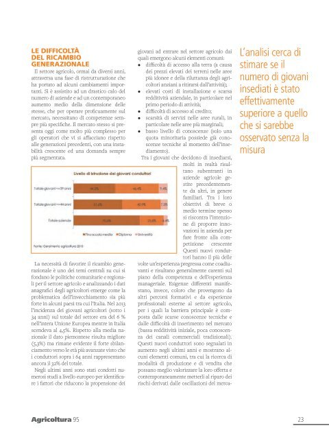 Rivista "Agricoltura" Regione Piemonte - n.95 dicembre 2018