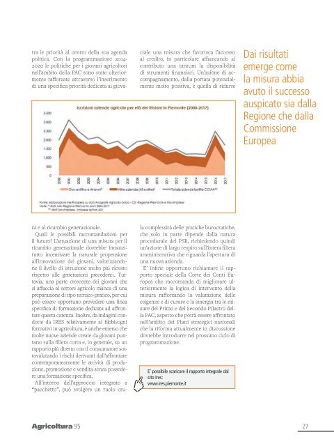 Rivista "Agricoltura" Regione Piemonte - n.95 dicembre 2018