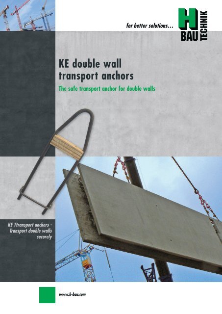 KE double wall transport anchors - H-Bau Technik GmbH