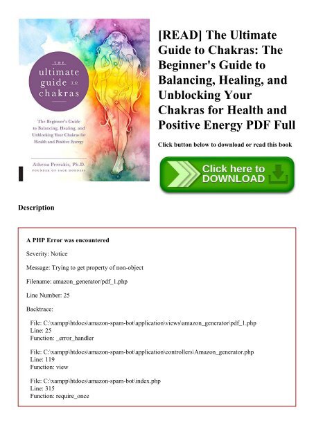 Read The Ultimate Guide To Chakras The Beginner S Guide To Balancing