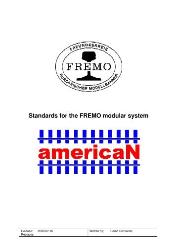 Standards for the FREMO modular system