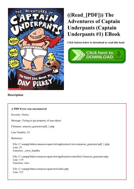 the adventures of captain underpants read online