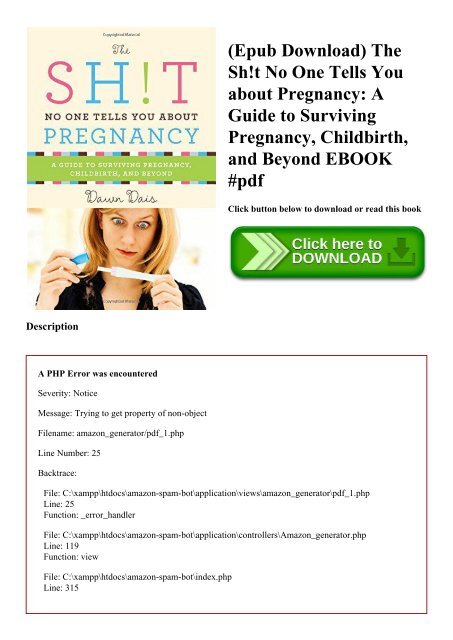 Epub Download The Sh T No One Tells You About Pregnancy A Guide