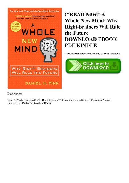 A Whole New Mind Ebook