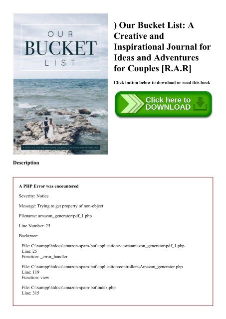 Our Bucket List A Creative and Inspirational Journal for Ideas and Adventures for Couples