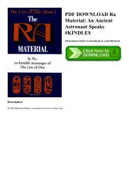 PDF DOWNLOAD Ra Material An Ancient Astronaut Speaks #KINDLE$
