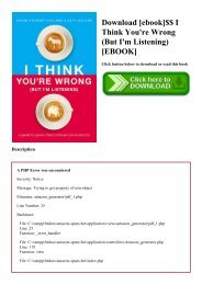 Download [ebook]$$ I Think You're Wrong (But I'm Listening) [EBOOK]