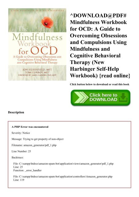 ^DOWNLOAD@PDF# Mindfulness Workbook for OCD A Guide to Overcoming ...