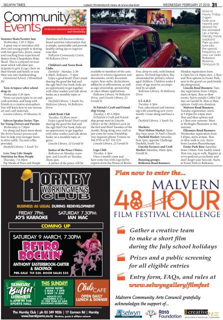 Selwyn Times: February 27, 2019