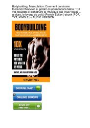 Download Bodybuilding Musculation construire facilement permanence ebook